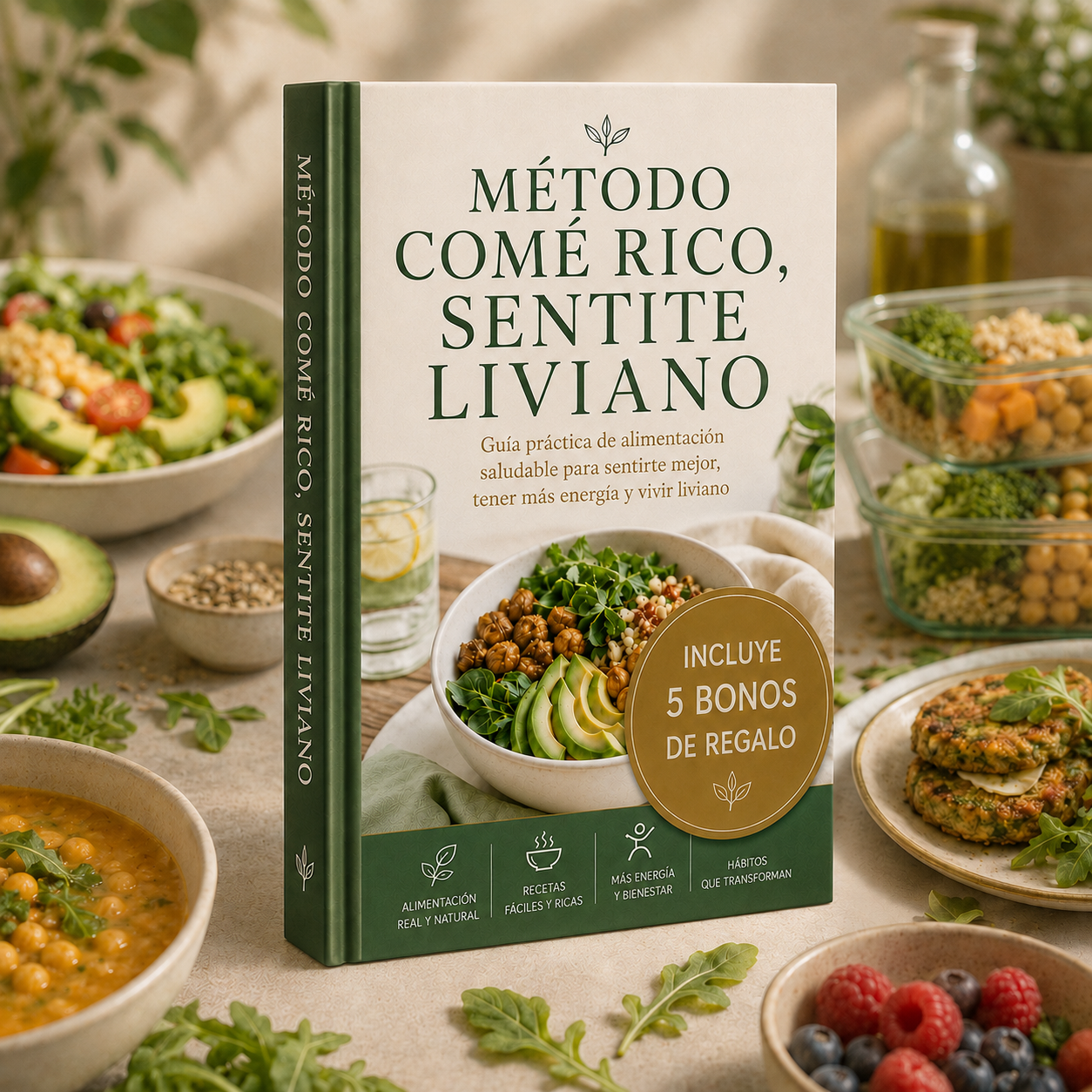 Método Comé Rico, Sentite Liviano + 5 bonos de regalo 🎁